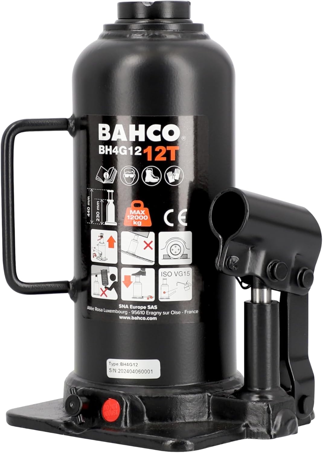 Bahco BH4G12 hydraulisk flaskdomkraft 12 ton Bild
