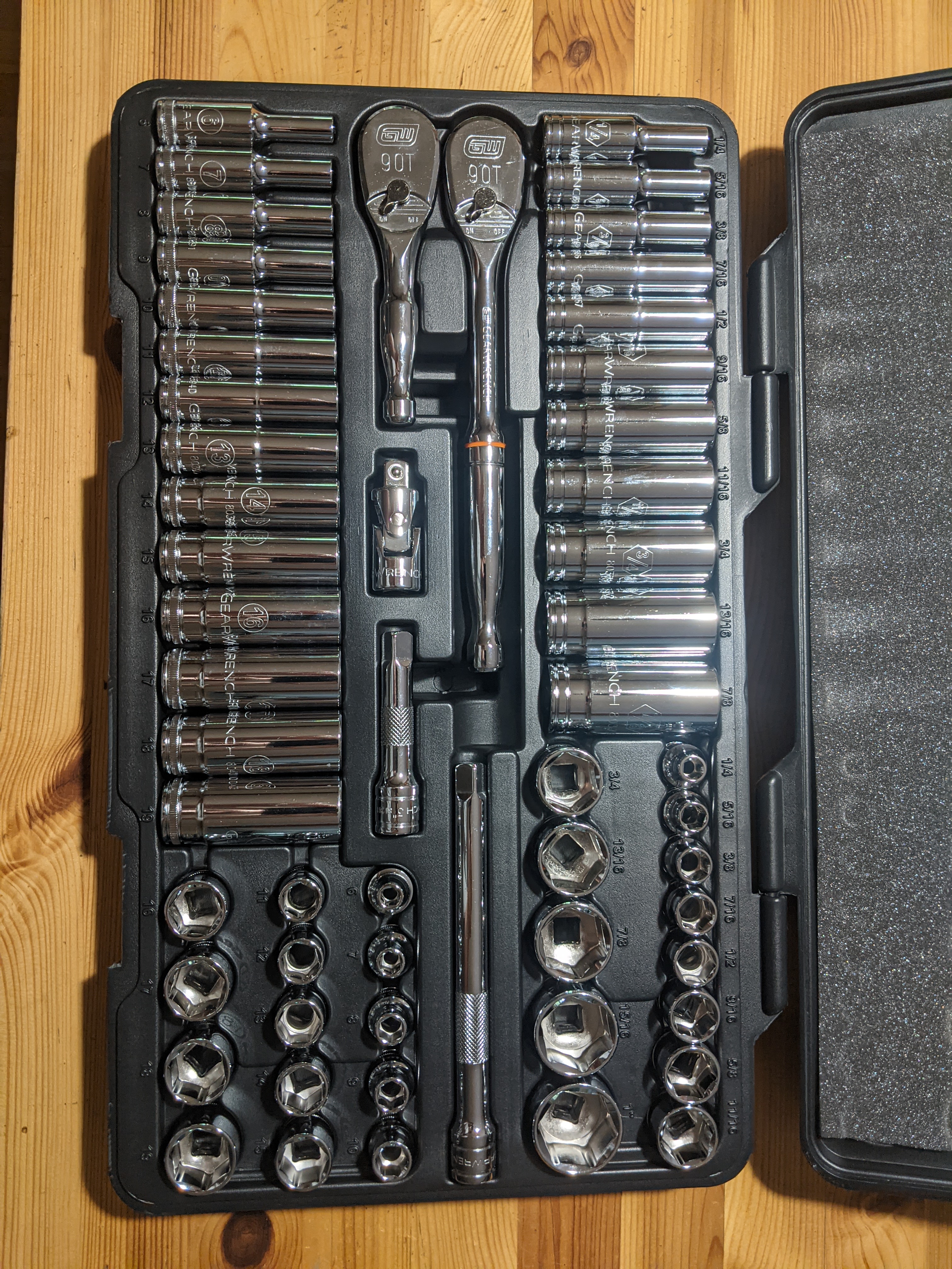 GEARWRENCH 80559 – djupa 6-kantiga metriska hylsor i full polerad krom