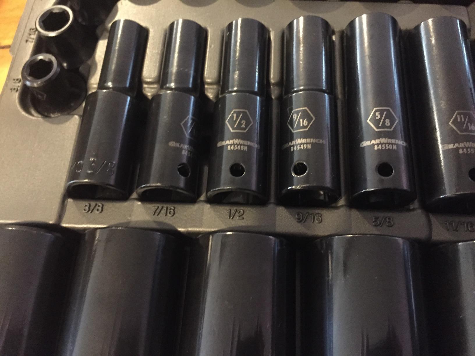 GEARWRENCH 84947N – standardhylsor i Cr-Mo stål med svart mangan-fosfatbeläggning